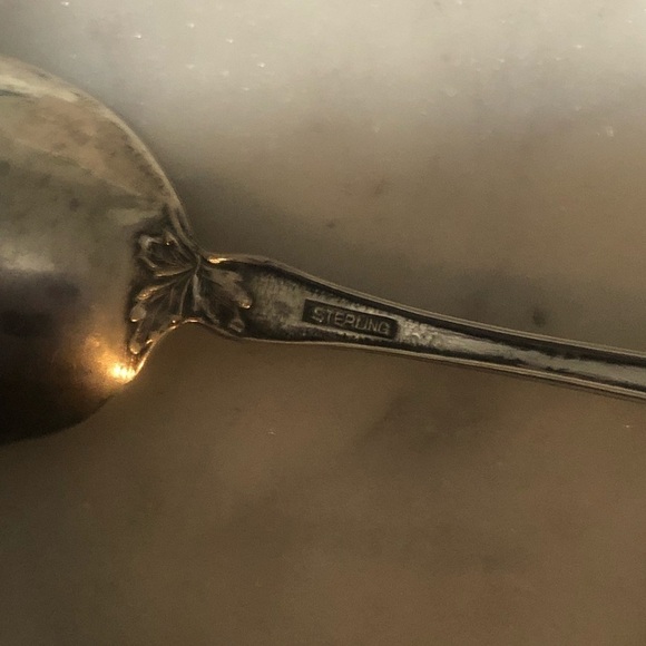 𝅺vtg Sterling Silver Avalon Catalina Island Souvenier Spoon Floral Ocean 5.5” - Picture 7 of 8